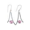 Morganite Gemstone 925 Sterling Silver Jewelry Handmade Earrings 1.45" For Her EE-66-9