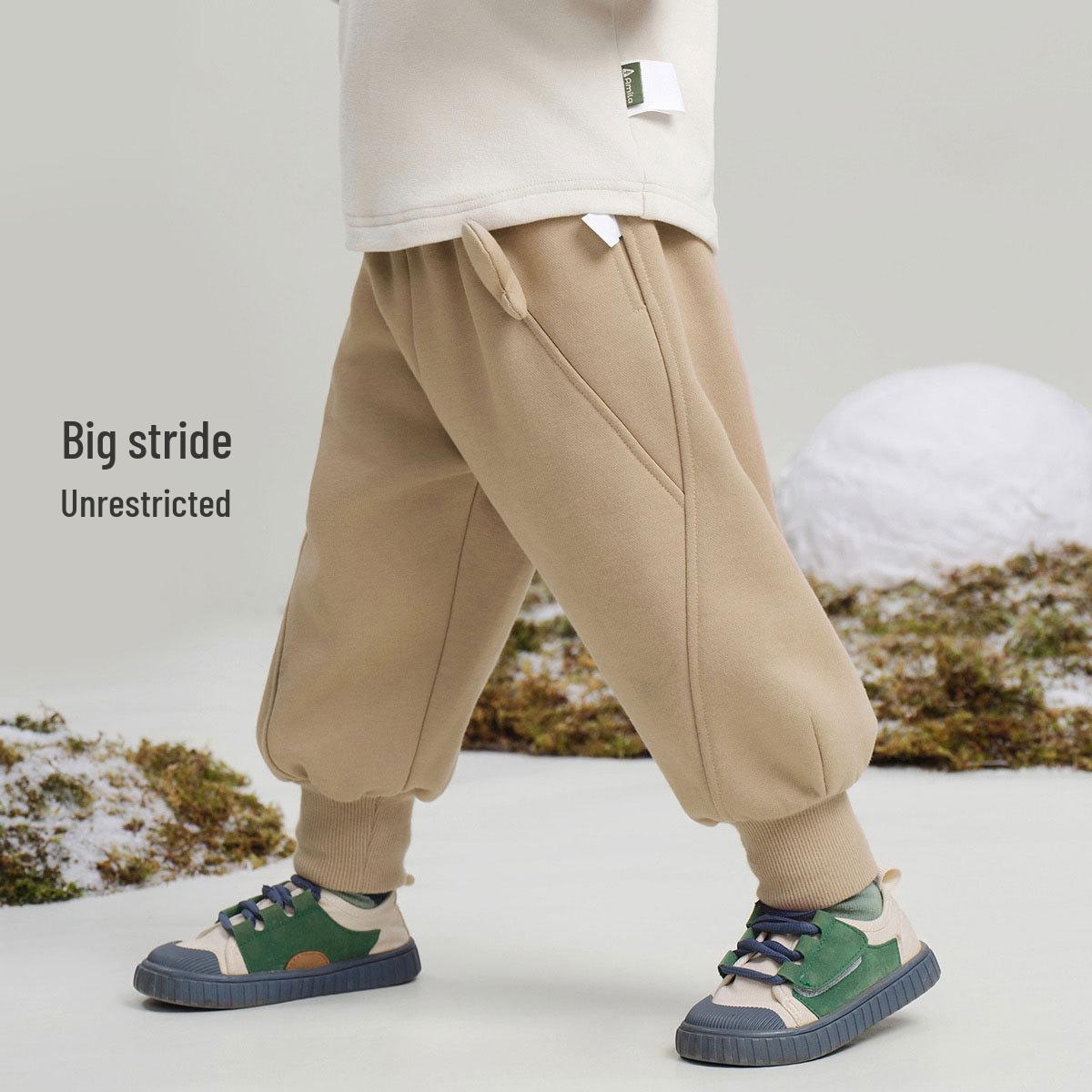 

Cozy Flip-Over Fleece Pants - Kids Winter 2025 Versatile Casual by Tongbei 90 cm