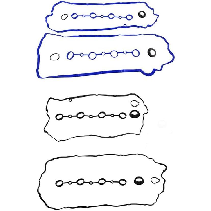 Left & Right Valve Cover Gasket Set For Porsche Cayenne V8 955 Durable Superior Reliability Part # 94810593205,94810593103(Black)