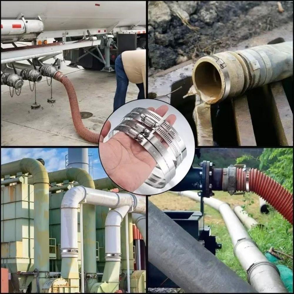 0.5/1m Stainless Steel Hose Clamp Strap Flexible Fuel Tube Pipe Clips  for Pipeline Fixation