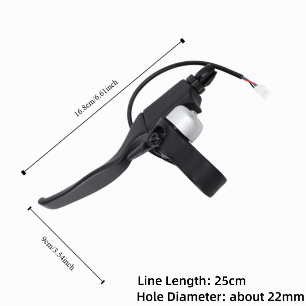 Aluminum Alloy Electric Scooter Handbrake Non Slip Waterproof E-Scooter Brake Lever With Bell Hall Effect Handbrake