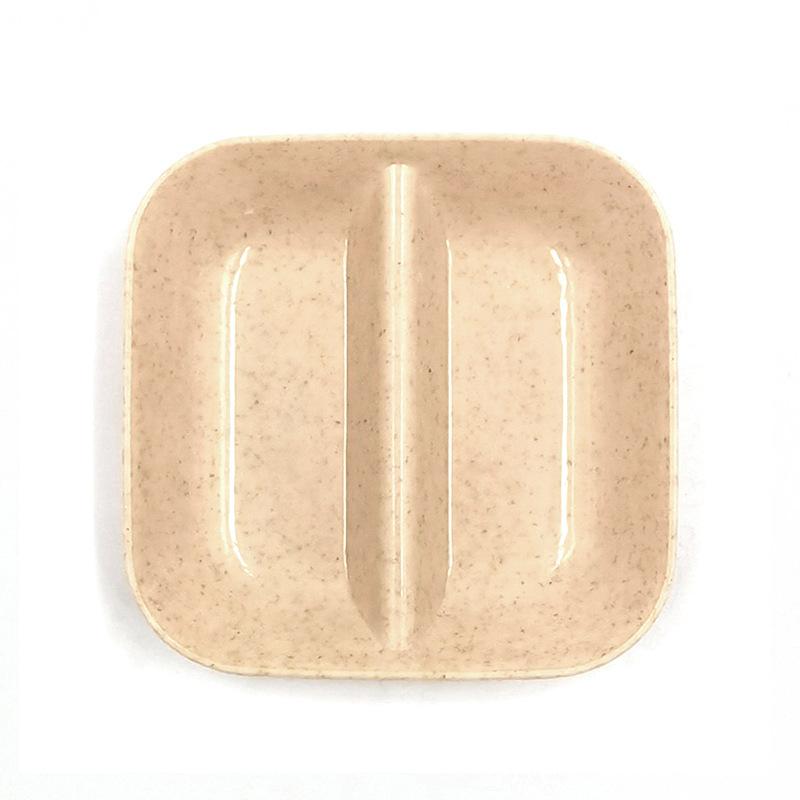 

Wheat Straw Seasoning Dish Multi-purpose Drain Calvings Sauce Vinegar Tableware Divider Convenience Items Tools Accessories