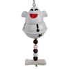Ghost Bell Resin Hanging Ornament Halloween Mini White Ghost Decoration for Indoor Outdoor Rearview Mirror Decor