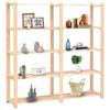 VidaXL 5-Tier Storage Shelves 2pcs 170x38x170 Cm Pine 500 Kg