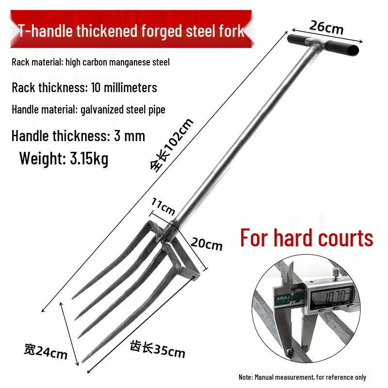 WEDO Heavy-Duty Forged Steel Garden Fork CN plug (adapter included)