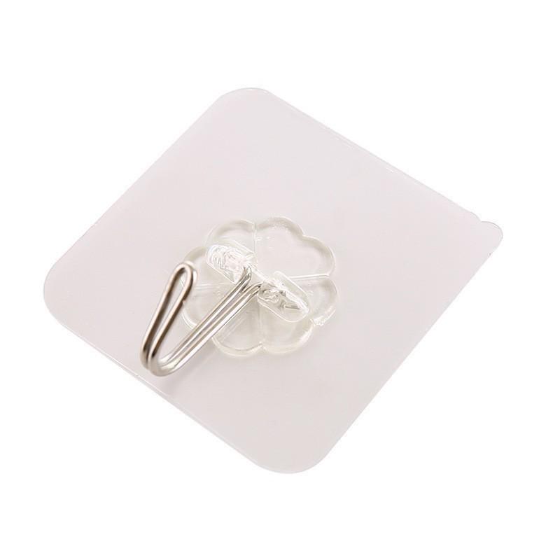 Traceless Reinforced Adhesive Hooks: Transparent, Waterproof, for Kitchenware & Clothes