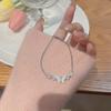 Colorful Zircon Butterfly Drawstring Bracelet Women's Cute Bow Knot Silver Adjustable Bracelet Fashion Birthday Jewelry Gift