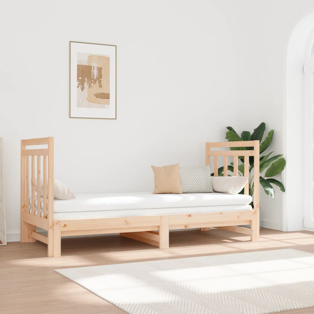 Vidaxl Extendable Bed, 2X(90X190) Cm, Light Pine Wood