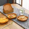 Wood Grain Japanese Tray: Bone Dish for Snacks, Fruits, Desserts, and Nut Storage