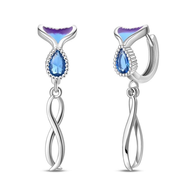 925 Silver Ocean Theme Earrings Dolphin Sea Star Shell Turtle Original Design Fashion Jewelry for Women