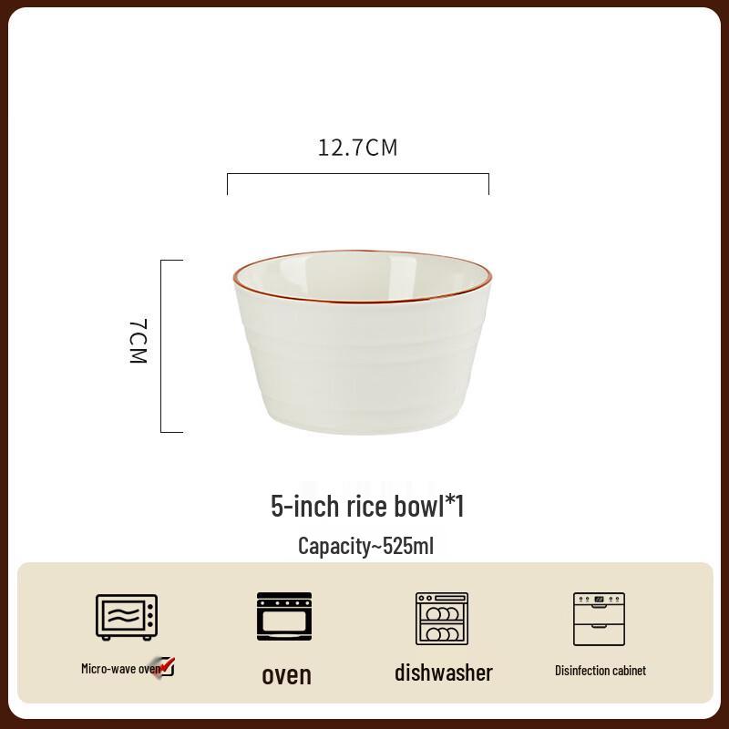 Jingdezhen Ceramic Dining Bowl Set