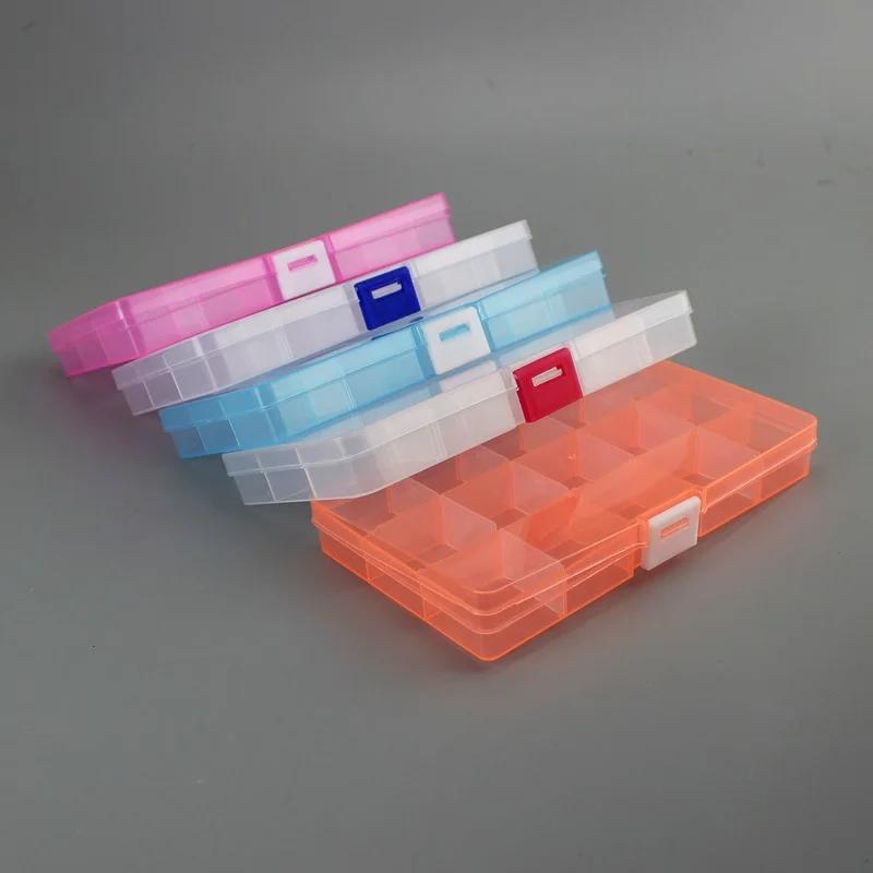 Nowy 10 przegródek kolorowy przenośny pojemnik do przechowywania narzędzi jubilerskich, organizer na pierścionki, części elektroniczne, śrubki, koraliki, plastikowe etui