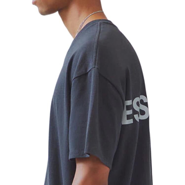 Fear of God Essentials T-shirt a maniche corte FW19 con logo Unisex Top Nero 0125250500105001