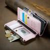 Crossbody Cards Solt Zipper Wallet Leather Case For Samsung Galaxy Z Fold 6 5 4 3 5G Purse Bag Pocket S-Pen Holder Lanyard Cover