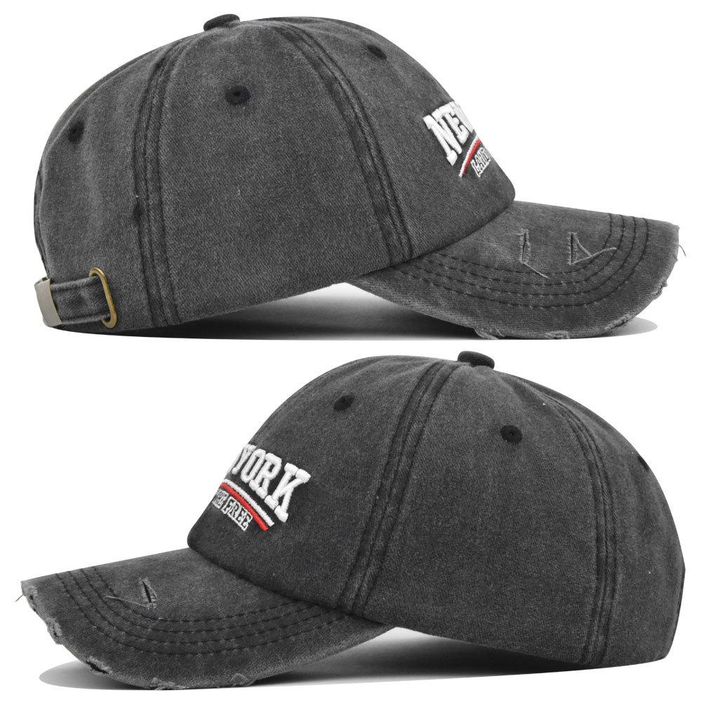 Retro Embroidered Letter Baseball Cap For Unisex High Quality Adjustable Washed Cotton Hip Hop Snapback Outdoor Sports Hat Gorra