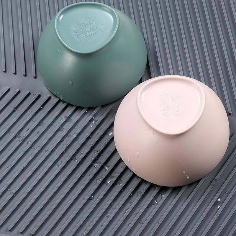 Kökssilikon Dräneringsdyna Förvaring Diskkopp Torkmatta Avloppsbricka Halkfria kastruller för porslin Anti- skållningsgrytlapp bordstablett