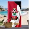 Asciugamano da Spiaggia Stampato Personalizzato Southampton FC Logo Calcio Supporto Nome Personalizzato Testo Asciugamano Assorbente Per Sport Viaggio Regalo Speciale