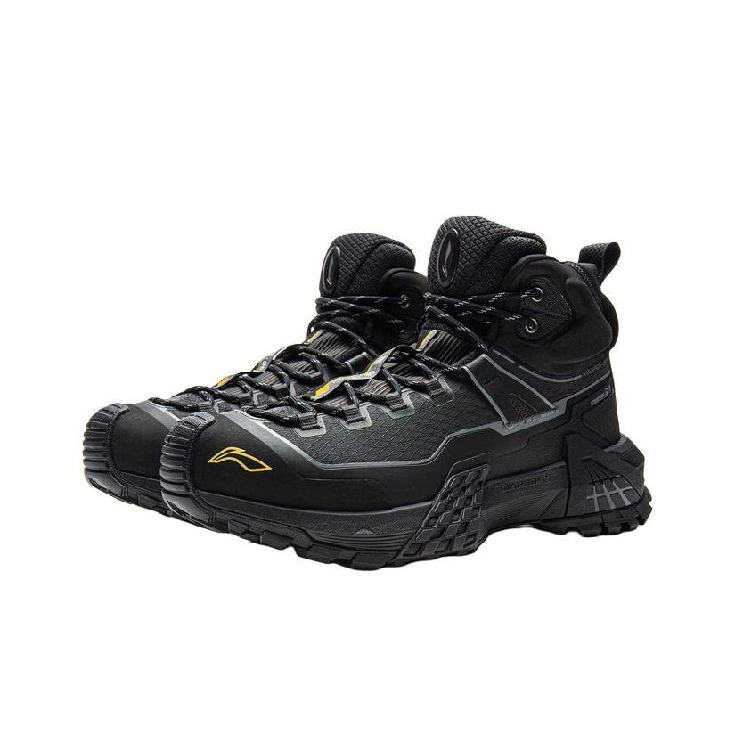 Li Ning Outdoor CF River Pro HI WP Comfortable Fashionable Minimalist Reflective Rebound Supportive High-Top Hiking Shoes AHTV035-1