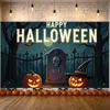 Event Decoration Banner Spooky Elements Halloween Decoration Halloween Party Banner Graveyard Scene Spooky Backdrop For Spooky