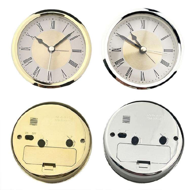 89mm Runder Quarz Wecker Einsatz Leise Alarm Alloy Konstruktion Große Römische Ziffern Uhrwerk Für Einfache Ablesung