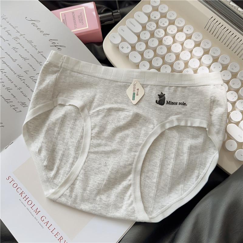 

Хлопковые трусики с мультяшным принтом кота, с поясной сумкой и треугольником на бедрах, женские трусики XL