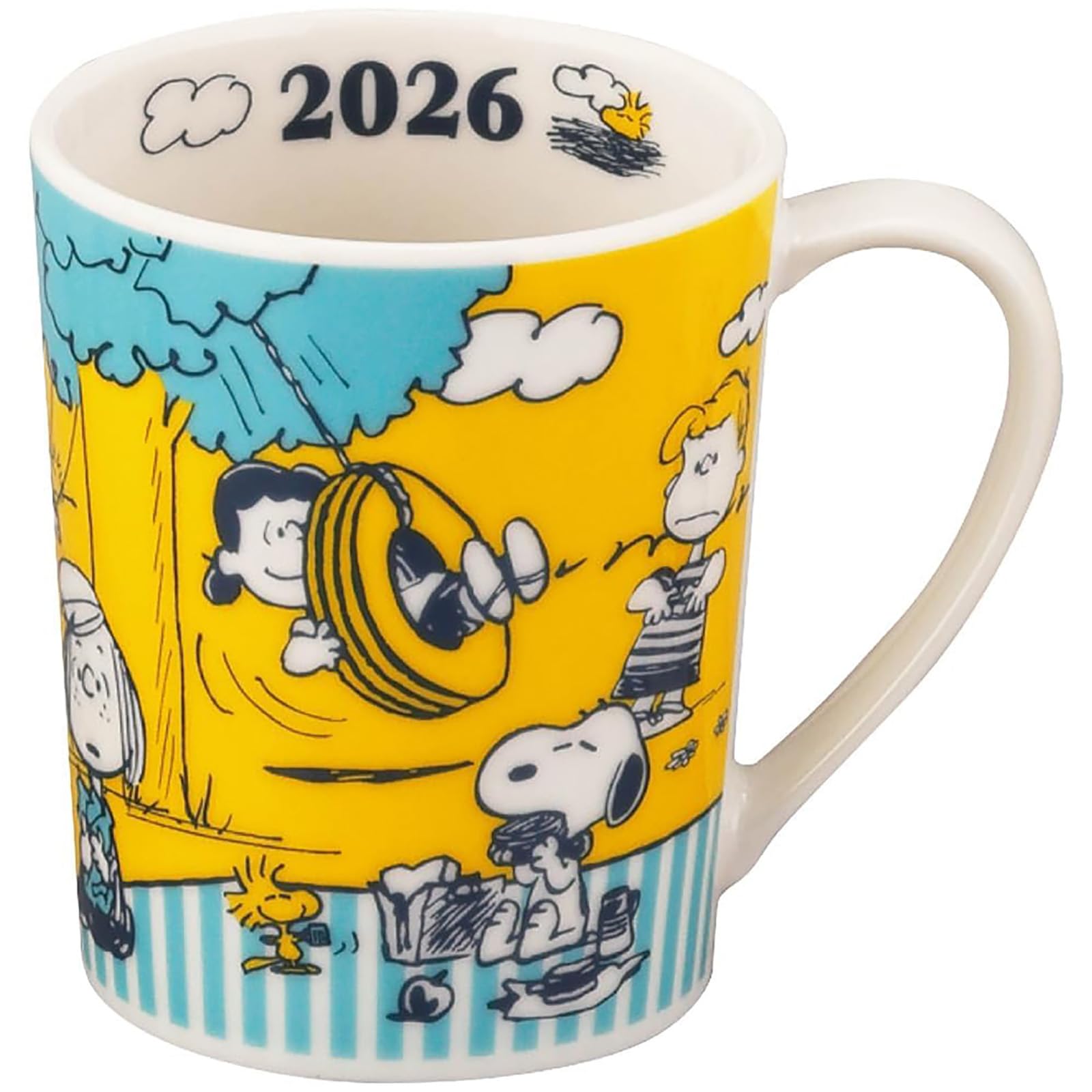 

PEANUTS 2026 Years Microwave Snoopy Made in 1 Mug, Approx. 350ml, Safe, Merchandise, Gift, Tableware, Japan, SN2026-11 синий