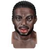 Máscara de látex de homem negro africano