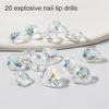 20Pcs Pointed Bottom Nail Rhinestones Diamond Nail Charms 3D Crystal Gems Jewelry DIY Manicures Nail Decorations