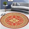 WTEMPO Round Ethnic Style Carpet Full Shop Washable Living Room Carpet Foldable Floor Mat