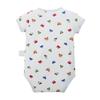 MIKI HOUSE Short Sleeve Baby Undershirt, All-Over Print, 100% Cotton, Made in Japan, for Boys and Girls, Newborns, 70cm, Blue, 40-1526-143