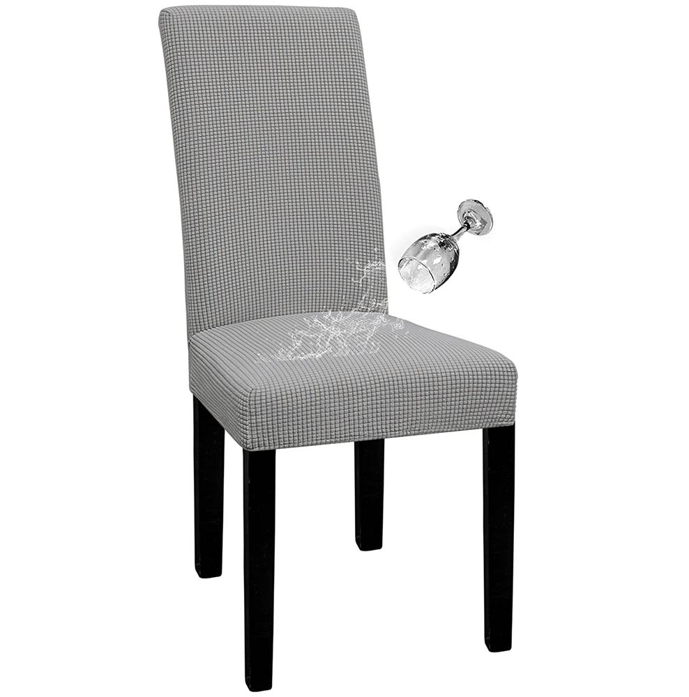 

Waterproof Adjustable Chair Covers Set Dining Room Stretch Jacquard Spandex Seat Slipcover Removable High Back Chairs Cover 1 pcs chair cover