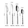 Abay Stainless Steel Bark Pattern Cutlery Set