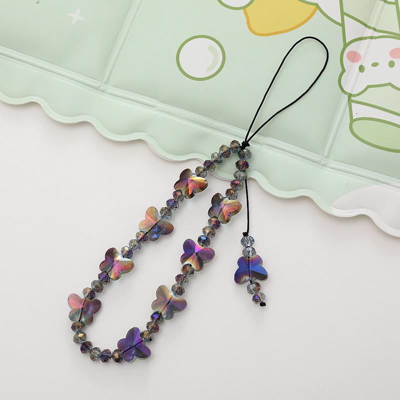 New Floral Fragrance Style Phone Chain with Beaded Pendant and Anti-Drop Lanyard for Women