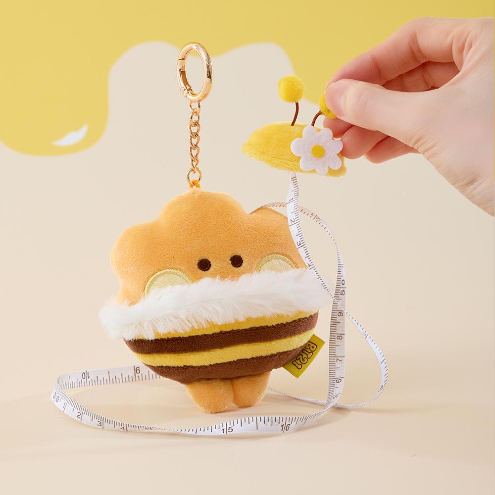 BT21 SHOOKY Minini Honeybee Plush Measuring Tape Keychain