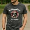 University Of American Samoa Law School 1979 Palm Tree Scale Seal Graphic T Shirt Unisex Cotton Retro Tropical College Tee