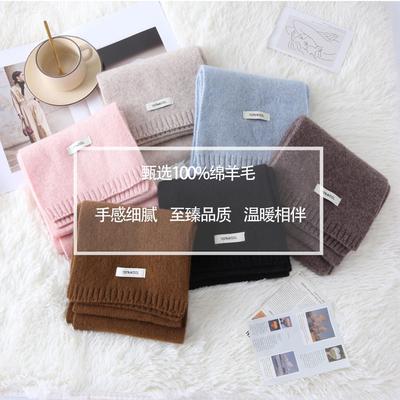 Hot Sale Small Wide Wool Scarf Solid Color Simple Versatile Shawl Fashion Couple Autumn and Winter Scarf