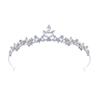Vintage Baroque Leaf Alloy Crown High-End Bridal Tiara Wedding Headwear