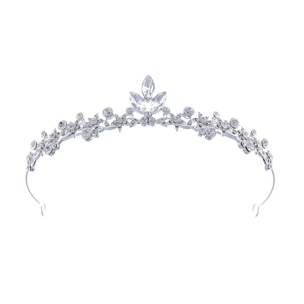 Little Princess Crystal Crown Simple Style Rhinestone Tiaras for Girl Birthday Party Adult Ceremony Children Hair Accessories