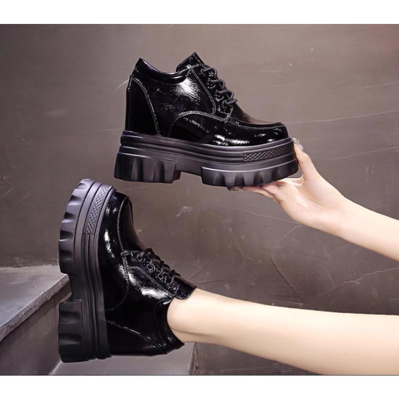 Mode Harajuku Dames Sleehakken Sportschoenen Voor Vrouw Verhogend 11CM Chunky Dad Sneakers Dames Ademend Platform Leer Casual Schoenen