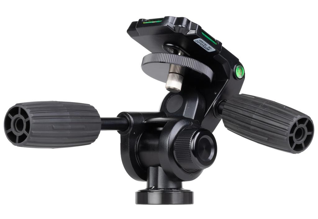 SLIK Pan Head with Short Maximum Load Capacity of Tripod Mounting Thread SH-806NS 3-Way Handle, 5kg, 3-Axis Level, U1/4" (206911)