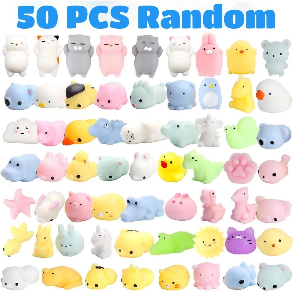 50-5PCS Kawaii Squishies Mochi Anima Squishy Hračky pro děti Antistresový míček Squeeze Party Favorities Hračky pro úlevu od stresu k narozeninám
