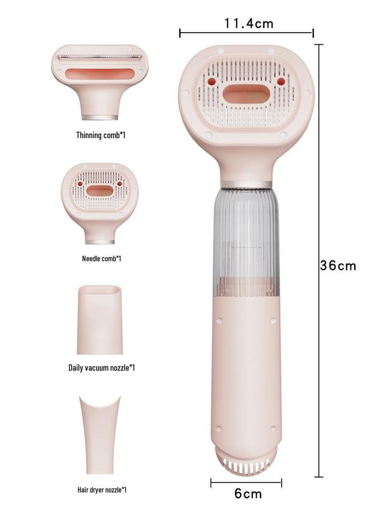 4-in-1 Multifunctional Pet Hair Suction Comb for Dogs and Cats