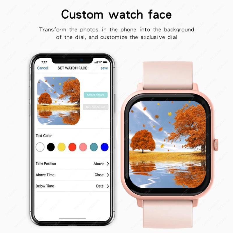 New For Women Bluetooth Call Smart Watch Women Men Heart Rate Blood Oxygen Voice Assistant 100+Sports Ladies Smartwatch