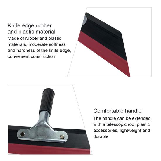 Epoxy Notched Squeegee with Soft Rubber Teeth Professional Self-Leveling Floor Squeegee Cement Painting Coating Toothed