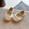 2026 Spring Girls' Bow Princess Soft Sole Leather Loafers