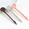 12mm 10pcs High Quality Bronze and Silver Plated Copper Material Hairpin Hair Clips Hairpin Base Setting Cabochon Cameo