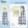Disney Girls' Floral Summer Short Sleeve & Wide-Leg Pants Set