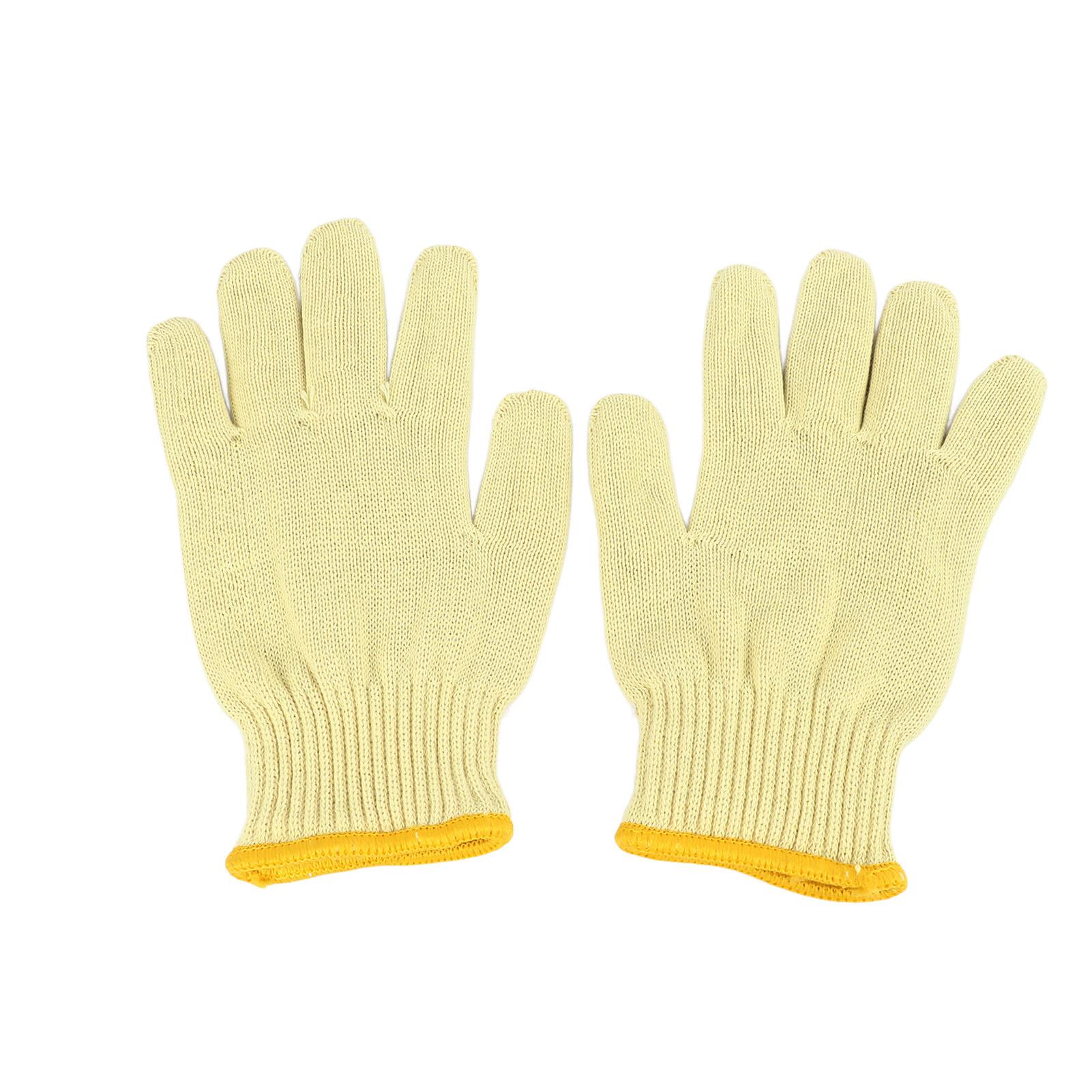 1 Pair Oven Mitts Double Layer Aramid   300 celsius  High Temperature Resistant Knit Flexible Baking Gloves