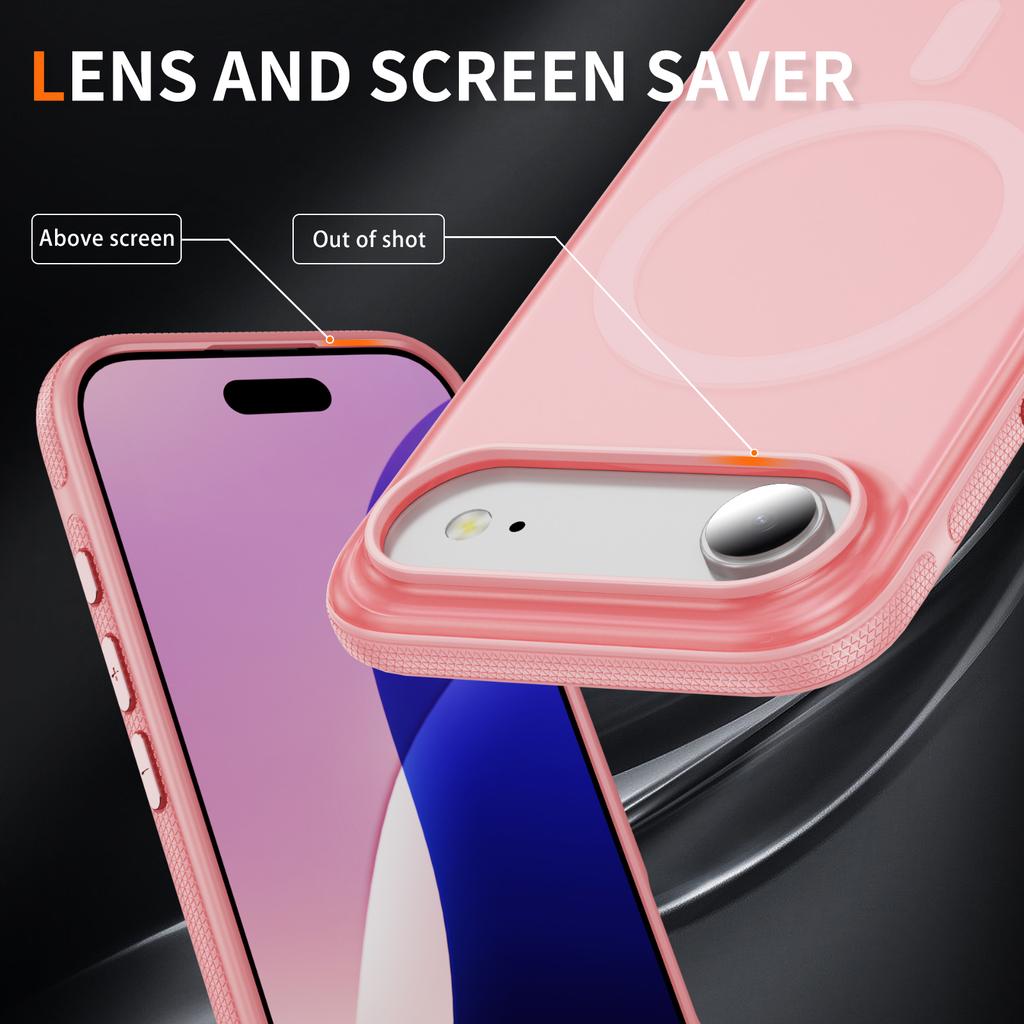 For iPhone Air Case PC+TPU Skin Touch Anti-drop Phone Cover Compatible with MagSafe