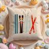 Ski Resort Prop Pillow Case Soft Plush Fabric Double-Sided Printed Cushion Cover Warm Winter Sofa Pillow Case